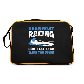 Fantastisches Schnellboot-Drag-Boat-Rennen für - Retro Tasche - Schwarz/Gold - Hinten