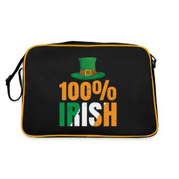 One hundred percent Irish for St. Patrick's Day fans - Retro Bag - black/gold - Back