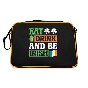 Food, drink and be Irish at St. Patrick's - Retro Bag - black/gold - Back