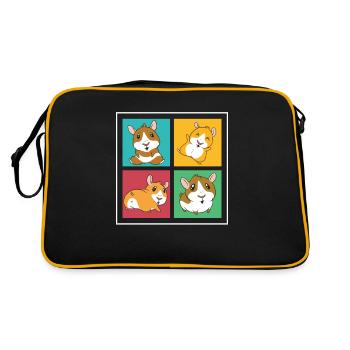 Hamster For Girls Hamster Propriétaire Hamster Lovers - Sac Retro - noir/or - Dos