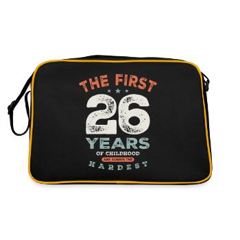 26th Birthday Funny 26 Years Old - Retro Bag - black/gold - Back