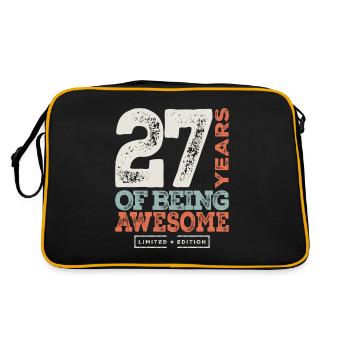 27th Birthday Funny 27 Years Old - Retro Bag - black/gold - Back