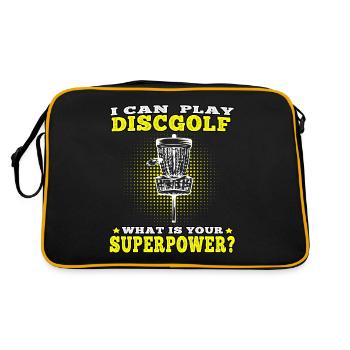 Disc Golf I Can Play Disc Golf Disc Golfer - Retro Bag - black/gold - Back