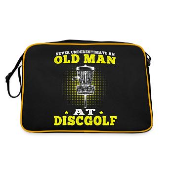 Disc Golf Old Man at Discgolf Discgolfer - Retro Bag - black/gold - Back