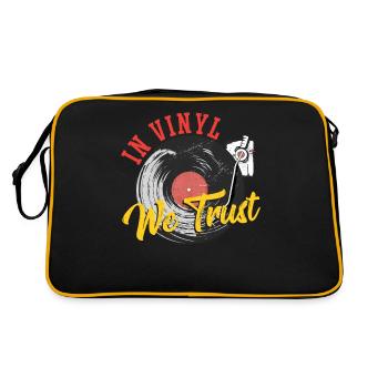 Dans le vinyle, nous faisons confiance à la collection de disques vinyles - Sac Retro - noir/or - Dos