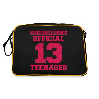 Official 13 Year Old Teenager Birthday Daughter 13 - Retro Bag - black/gold - Back