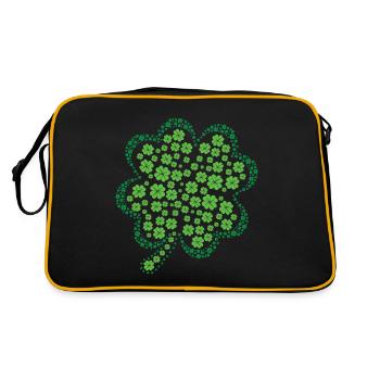 KLEE IN IRISCHEN FARBEN - Retro Tasche - Schwarz/Gold - Hinten