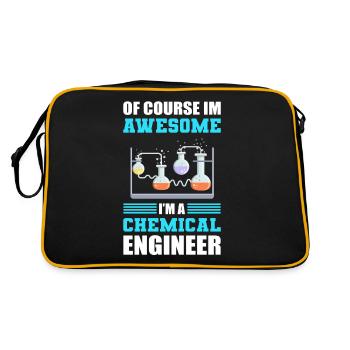 I'm Chemical Engineer Chemical Engineering - Retro Tasche - Schwarz/Gold - Hinten