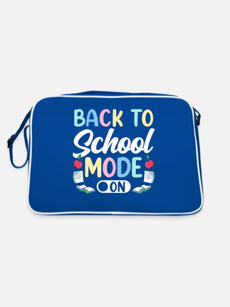Mode retour à l’école Un enseignant de retour à l’école - Sac Retro - bleu/blanc - Dos