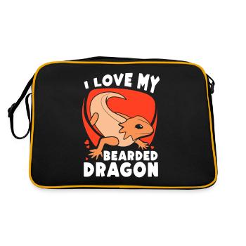 I love my bearded dragon animal bearded dragon - Retro Bag - black/gold - Back