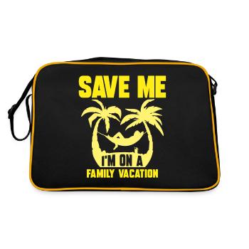 Sauvez-moi Je suis en vacances en famille Famille - Sac Retro - noir/or - Dos