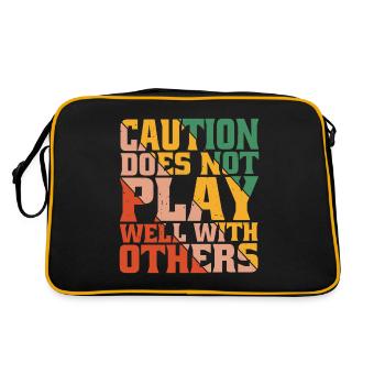 Caution Does Not Play Well With Others 50 - Retro Bag - black/gold - Back