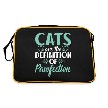 Cadeau Propriétaire de chat Cadeau de chat - Sac Retro - noir/or - Dos
