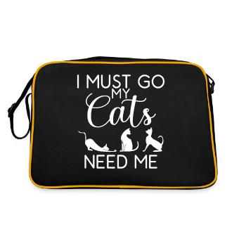 Cadeau Propriétaire de chat Cadeau de chat - Sac Retro - noir/or - Dos