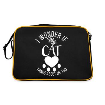 Cadeau Propriétaire de chat Cadeau de chat - Sac Retro - noir/or - Dos