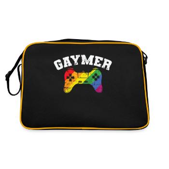 Gamer Controller Gaymer LGBT Pride - Sac Retro - noir/or - Dos
