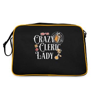 GN Crazy Cleric Lady Drôle de Jeu de Rôle Médiéval - Sac Retro - noir/or - Dos
