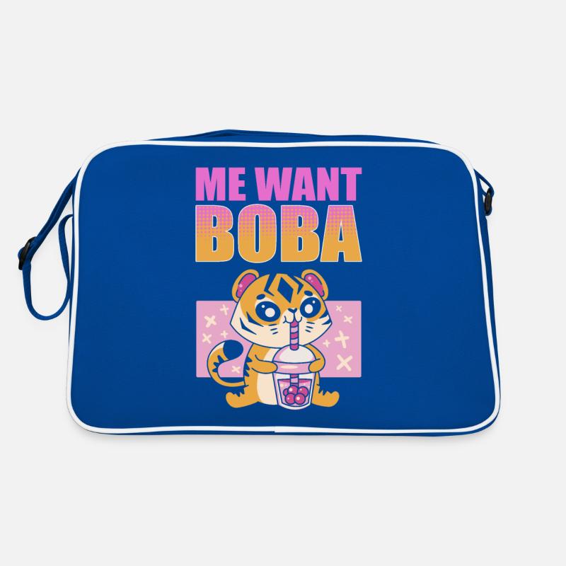 Moi veux Boba Matcha Thé glacé Bubble Tea Sac Retro