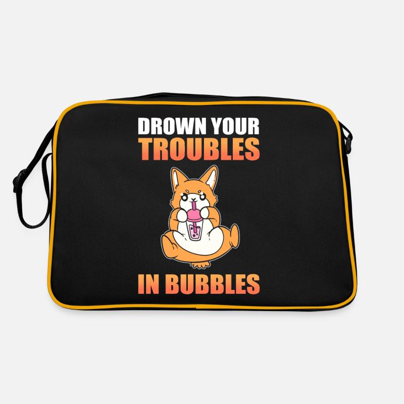 Drown Your Troubles In Bubbles Boba Tea Bubble Tea Retro Bag