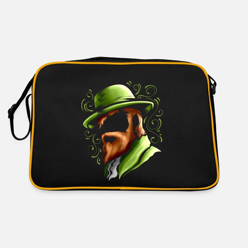 Leprechaun sans visage le jour de la Saint-Patrick Sac Retro