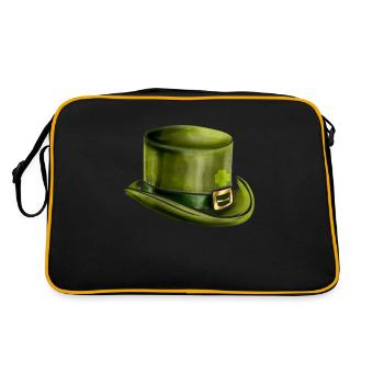 Green Leprechauns Chapeau Cylindre Trèfle sur St - Sac Retro - noir/or - Dos