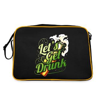 Laissez-vous saouler avec de la bière le jour de la Saint-Patrick - Sac Retro - noir/or - Dos