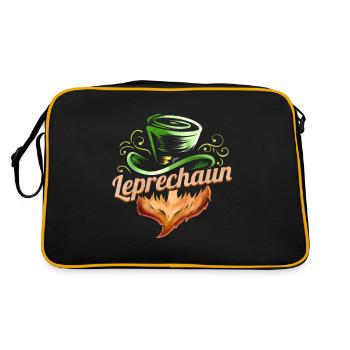 Green Hat, Red Beard, Leprechaun On St Patricks - Retro Bag - black/gold - Back