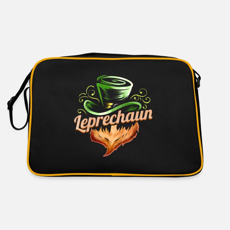 Green Hat, Red Beard, Leprechaun On St Patricks Retro Tasche
