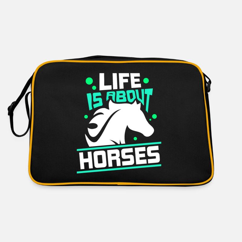La vie se compose de chevaux d’équitation Sac Retro