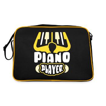 Piano player Piano Piano musician - Retro Bag - black/gold - Back