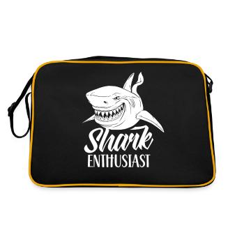 Shark Enthusiast Shark Diving Shark Shark Tooth Sharks - Sac Retro - noir/or - Dos