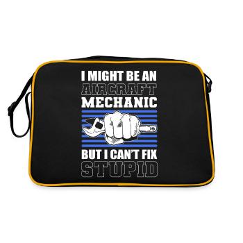 I Might Be An Aircraft Mechanic I Can't Fix - Retro Bag - black/gold - Back