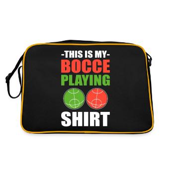 Ceci est mon jeu de pétanque en chemise - Sac Retro - noir/or - Dos