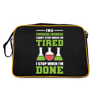 I’m A Chemical Engineer I Stop When I'm Done - Retro Bag - black/gold - Back
