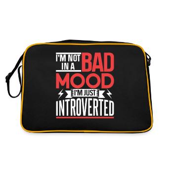 Pas de mauvaise humeur Je suis juste un introverti - Sac Retro - noir/or - Dos