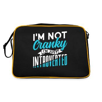 Je ne suis pas grincheux je suis juste un introverti - Sac Retro - noir/or - Dos