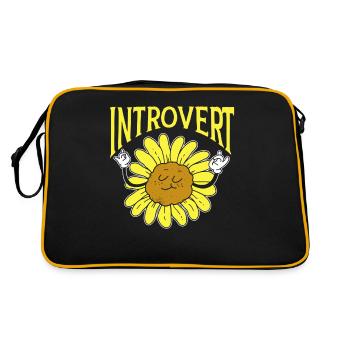 Sarcasme timide introverti Introverti - Sac Retro - noir/or - Dos