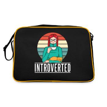 Sarcasme introverti Introverti Timide - Sac Retro - noir/or - Dos