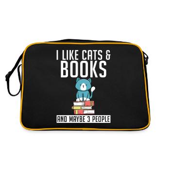 Cadeau Propriétaire de chat Cadeau de chat - Sac Retro - noir/or - Dos