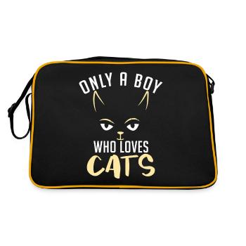 Cadeau Propriétaire de chat Cadeau de chat - Sac Retro - noir/or - Dos