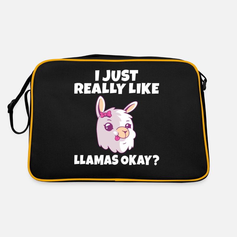 Lama Geschenk Lama Liebhaber Geschenk Retro Tasche
