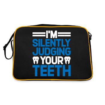 Je juge silencieusement tes dents 11 - Sac Retro - noir/or - Dos