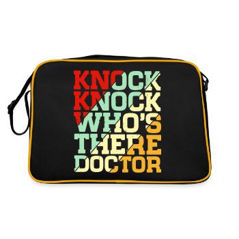 Knock Knock Who's There Doctor 4 - Retro Tasche - Schwarz/Gold - Hinten