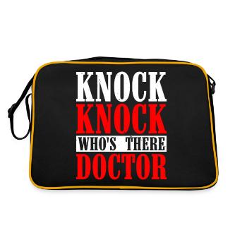 Knock Knock Who's There Doctor 5 - Retro Tasche - Schwarz/Gold - Hinten