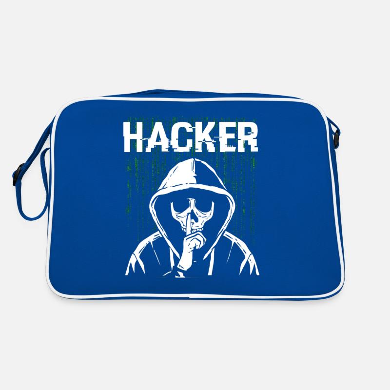 Hacker Skull Hacking Programming Dark Net Retro Bag