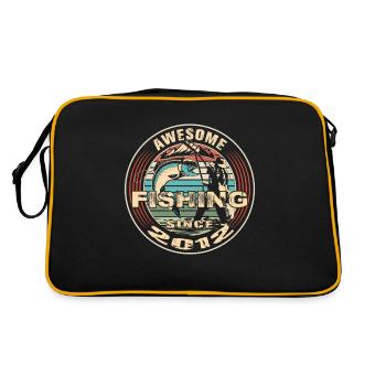 Awesome since 2012. Angel, Angler's Birthday - Retro Bag - black/gold - Back