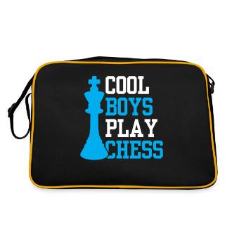 Cool Guys Play Chess Chess Player Lovers - Retro Bag - black/gold - Back