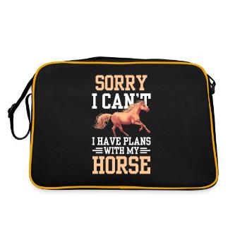 Ne puis-je pas avoir l’intention de monter avec mon cheval - Sac Retro - noir/or - Dos