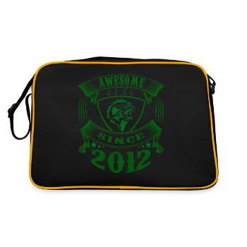 Awesome since 2012. Angel, Angler's Birthday - Retro Bag - black/gold - Back