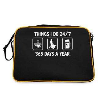 Thinks I Thu 24-7 365 Days A Year - Beer - m - Retro Bag - black/gold - Back